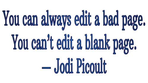 Writing Jodi Picoult cant Edit blank page